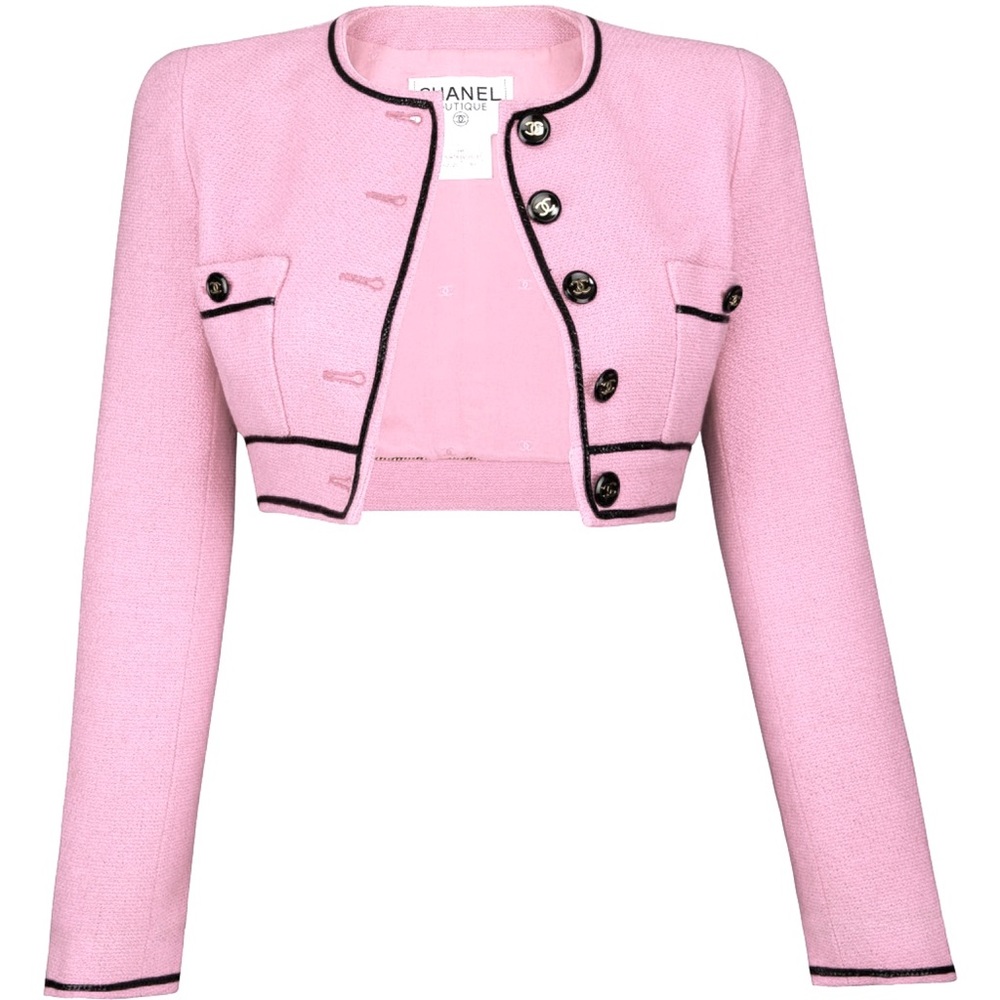 🚫SOLD🚫Chanel Vintage 1995 Pink Cropped Jacket - Picture 1 of 10